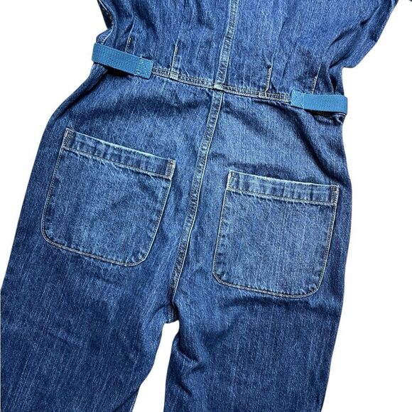 SAINTS & HEARTS Kobe Utility Denim Jumpsuit Blue Size Small - Picture 9 of 13